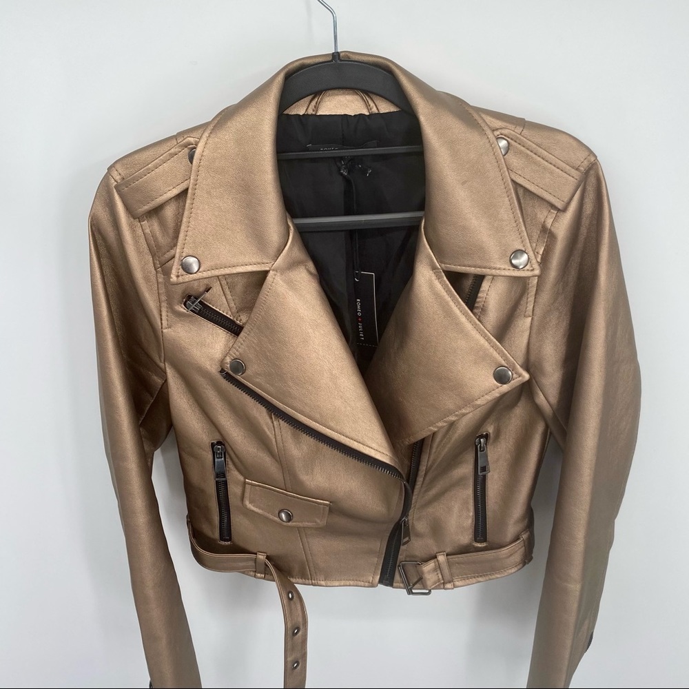 Romeo & Juliet CoutureMetallic Faux Leather Jacket - Picture 11 of 11